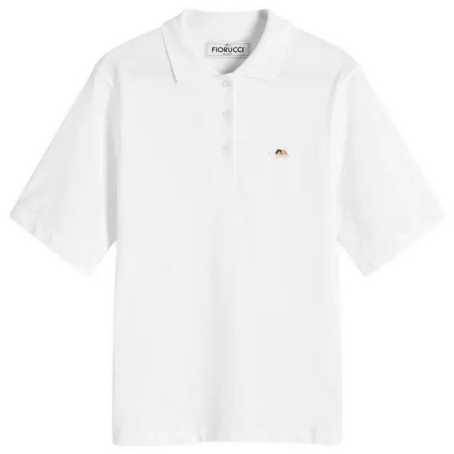 Fiorucci Women's White Angel Patch Polo Shirt