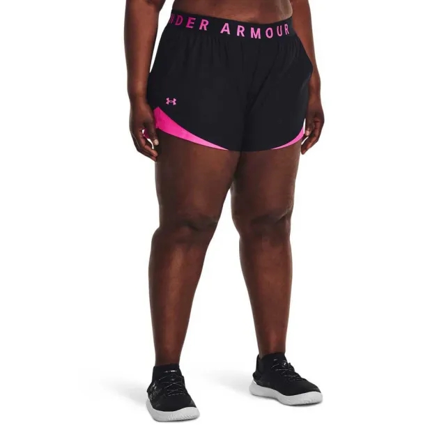 Women's  Under Armour  Play Up 3.0 Shorts Black / Rebel Pink / Rebel Pink 3X