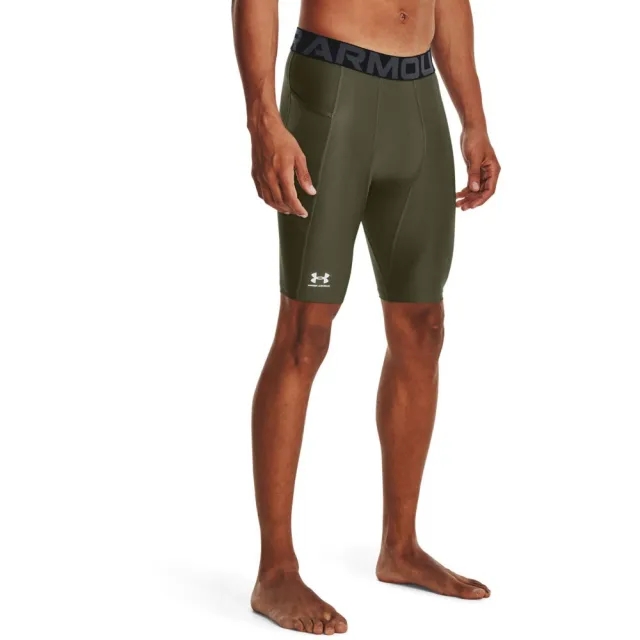 Under Armour Men's HeatGear® Pocket Long Shorts Marine OD Green / White L