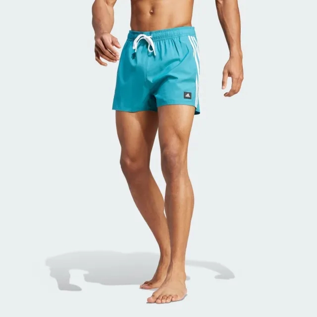 adidas Plus Size 3stripe Shorts - Black/White, Black/White