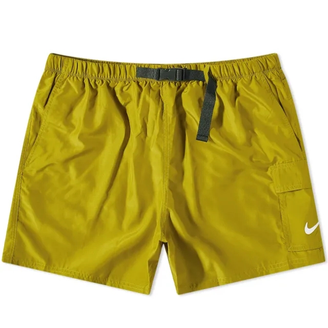 Nike Swimming Explore Volley Cargo 5 inch swim shorts in olive green