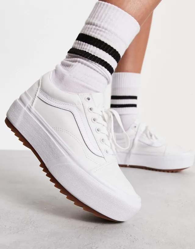 Vans  Old Skool Stacked  women's Shoes (High-top Trainers) in White