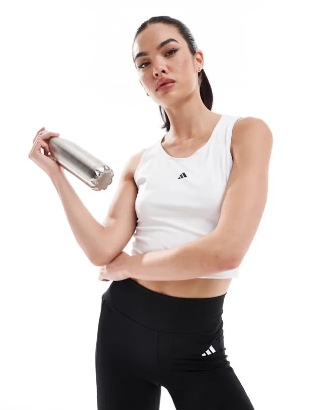 Adidas Training Tech-Fit Tank Top In White