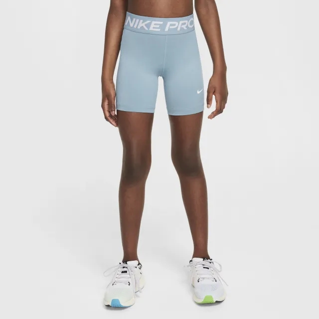 Nike Pro Older Kids' (Girls') Dri-FIT 13cm (approx.) Shorts - Blue - Polyester/Elastane