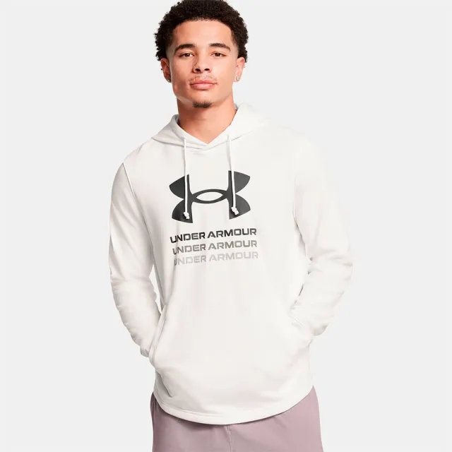 Men's  Under Armour  Rival Terry Graphic Hoodie Onyx White / Black L