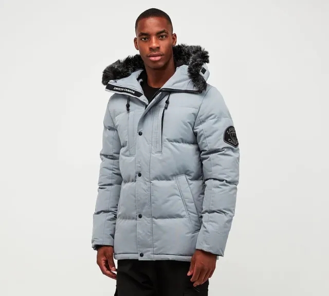 Zavetti Canada Oshawa 2.0 Puffer Parka Jacket - Grey - Size 2XL - Grey