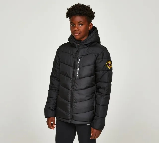 Zavetti Canada Junior Fallonino Hybrid Puffer Jacket - Black - Size M/B - Black