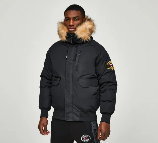 Zavetti Canada Abelli 2.0 Hooded Bomber Jacket - Black - Size 2XL - Black