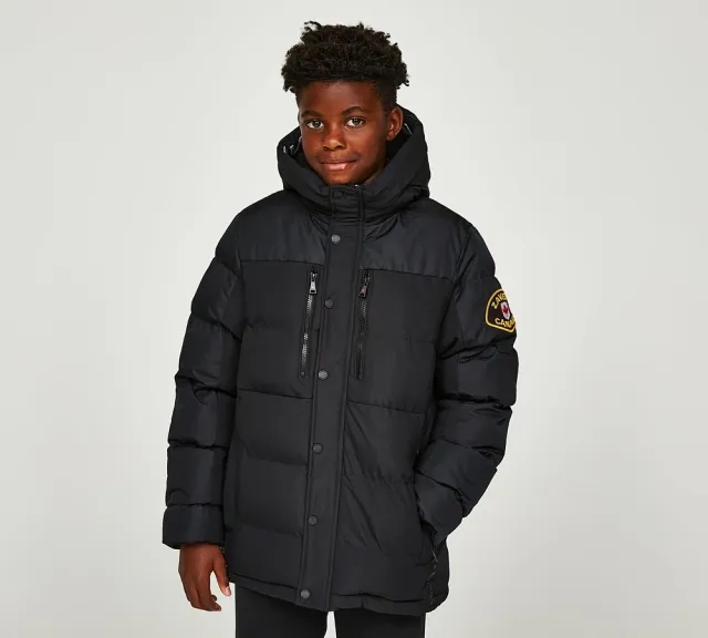 Zavetti Canada Junior Raffino Puffer Jacket - Black - Size XL/B - Black