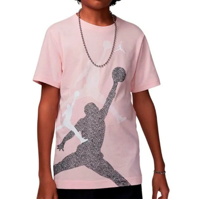 Nike Jordan Jordan Junior Gradient Stacked Short Sleeve T-Shirt - Pink - Size XL - Pink