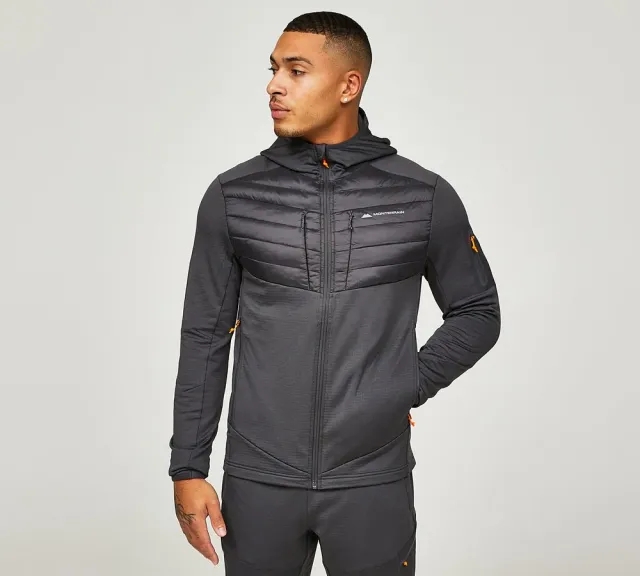 Monterrain Dinar 2.0 Hybrid Puffer Hoodie - Grey - Size XL - Grey