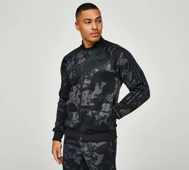 adidas Originals Camo Superstar Track Top - Black - Size S - Black