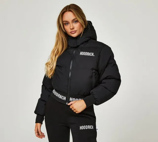 Hoodrich Womens OG Ari Puffer Jacket - Black - Size L - Black