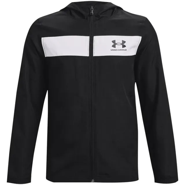 Under Armour Junior Sportstyle Windbreaker Jacket - Black / White