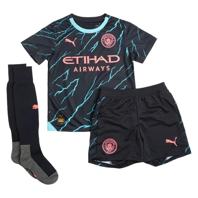 Puma Manchester City Kids SS Third Mini Kit 2023/24