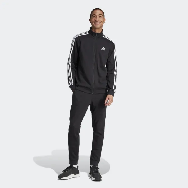 Manchester United x adidas Mens Basic 3-Stripes Fleece Tracksuit Black