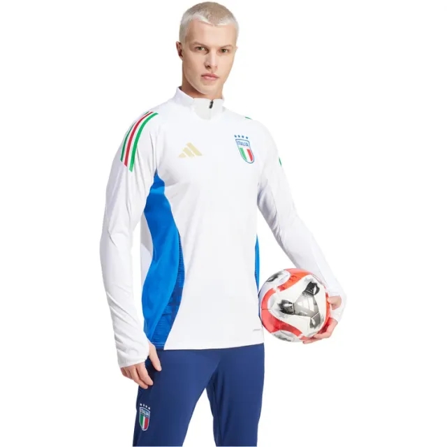 Italy Training Top (White) 2024-2025 Men's Size: Small Made By: Adidas