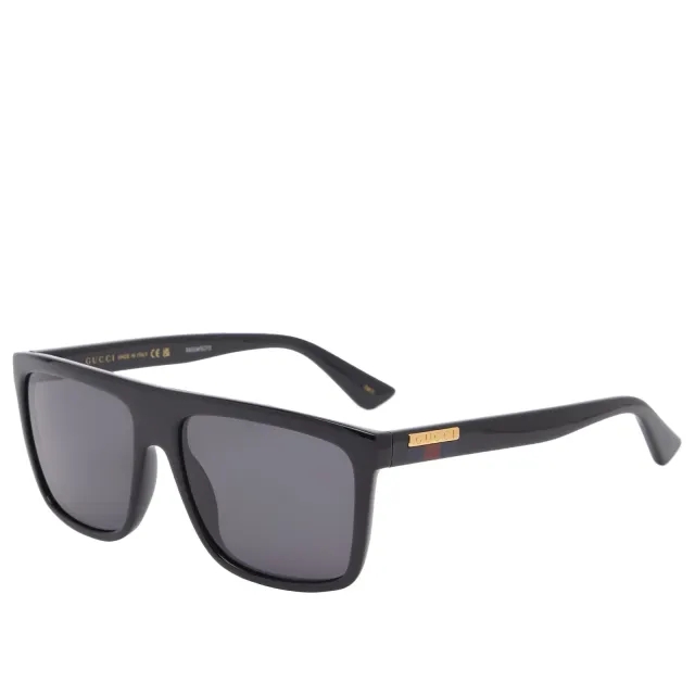 Gucci Men's Lines Injection Sunglasses Black/Grey