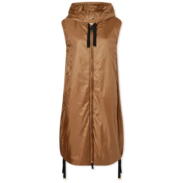 Max Mara Women's Greengi Long Gilet Jacket Caramel