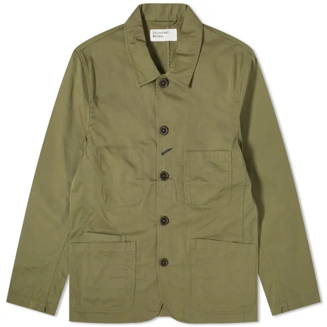 Universal Works Men's Bakers Jacket Light Olive