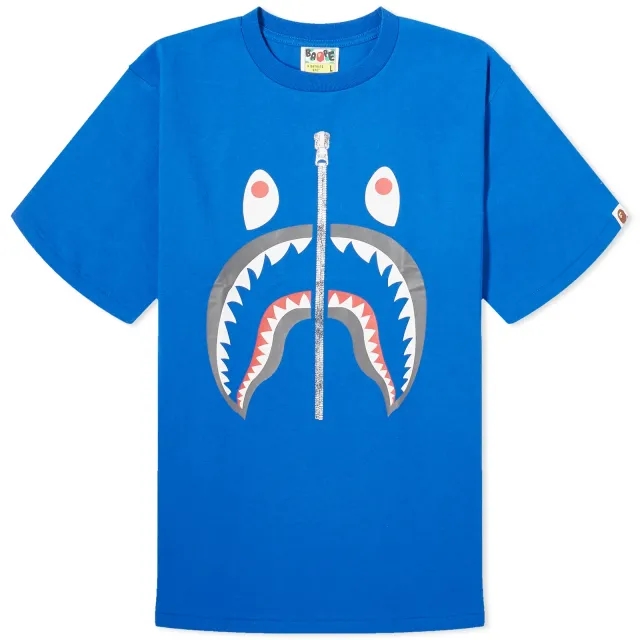 A Bathing Ape Men's Shark T-Shirt Blue