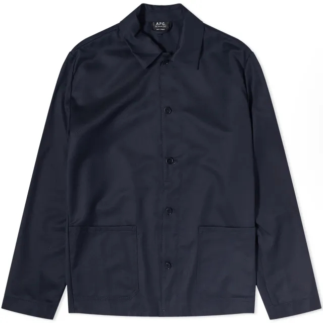 Champion A.P.C. Men's Kerlouan Wool Work Jacket Dark Navy
