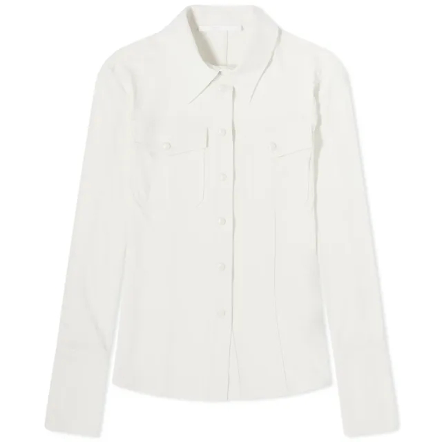 Helmut Lang Women's Fitted Pocket Shirt Ivory