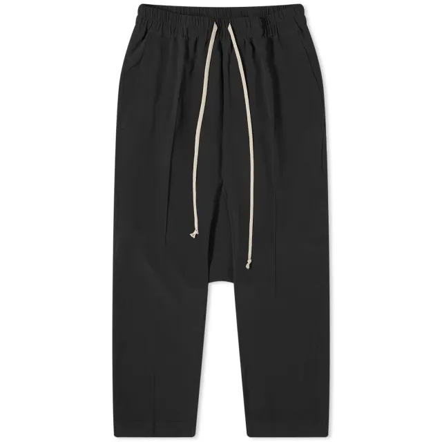 Rick Owens Women's Drawstring Cropped Sweat Pants Black