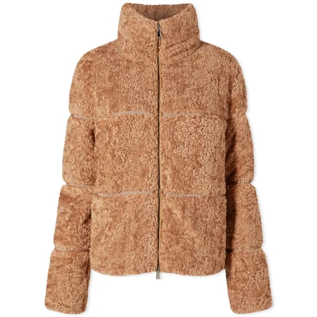 Moncler Women's Segura Fluffy Padded Jacket Beige