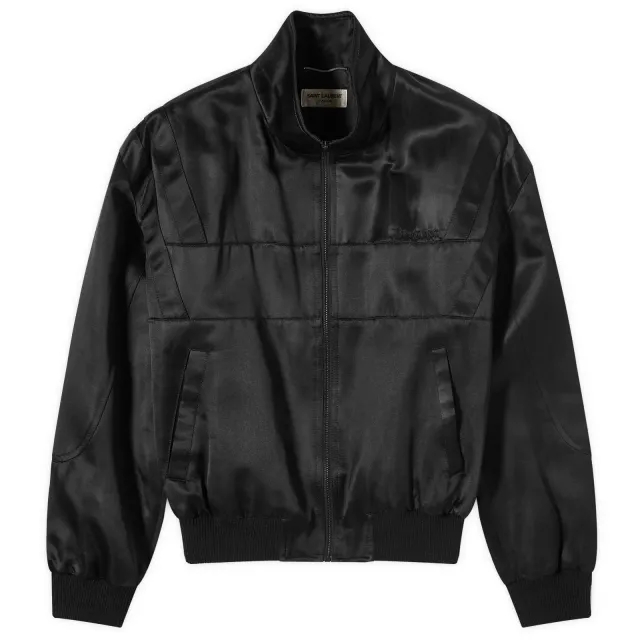 Saint Laurent Men's Teddy Track Jacket Black