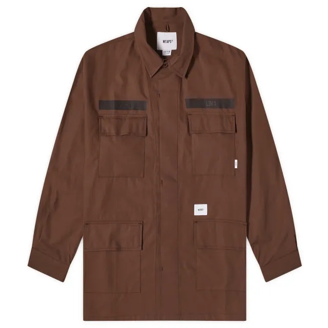 WTAPS Men's 17 Shirt Jacket Brown