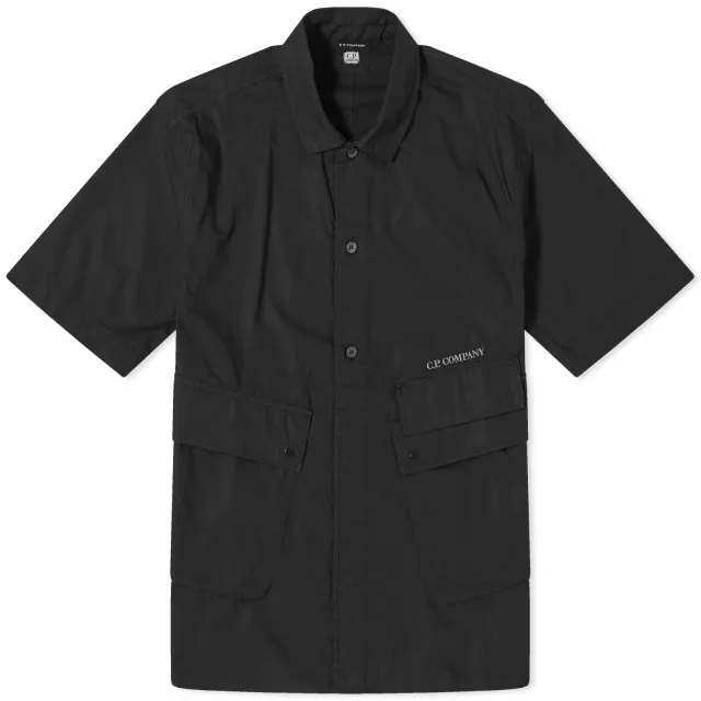 C.P. Company Men's Popeline Pocket Shirt Black