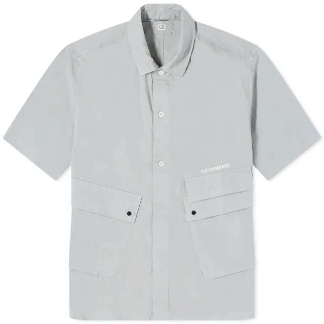 C.P. Company Men's Popeline Pocket Shirt Drizzle
