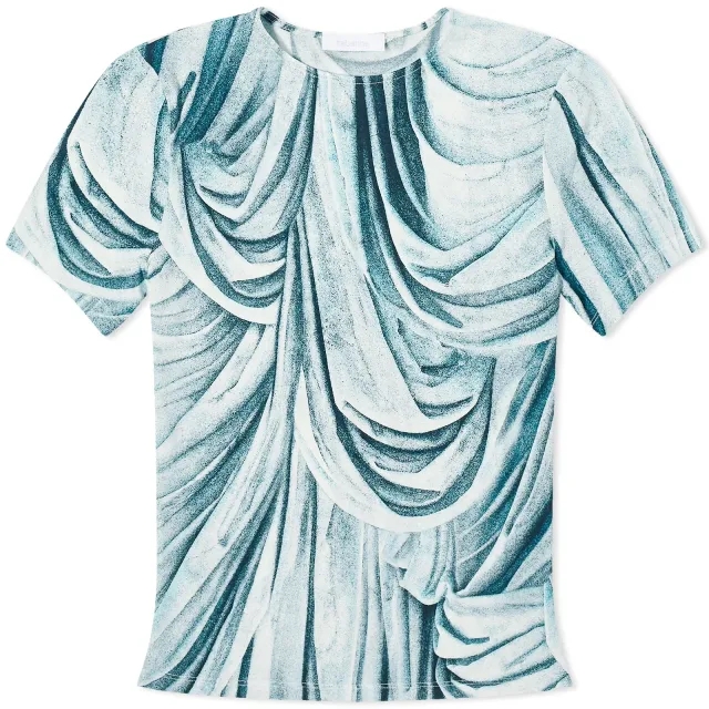Paco Rabanne Women's Drape T-Shirt Blue