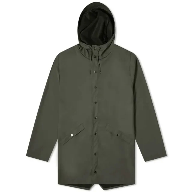 Rains Long Jacket Green