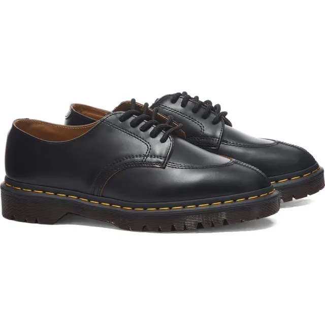 Dr. Martens Men's 2046 5-Eye Shoe Black Vintage Smooth