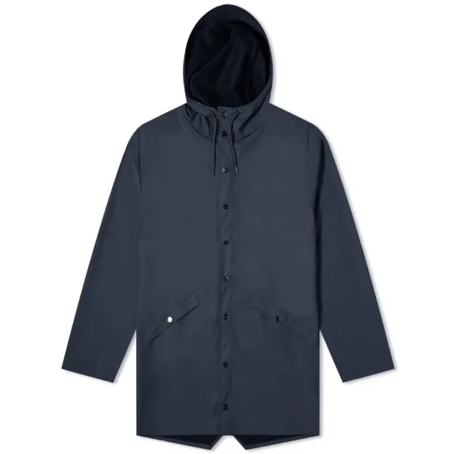 Rains Long Jacket Navy
