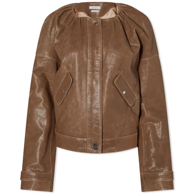 Saks Potts Women's Margeta Leather Jacket Brown