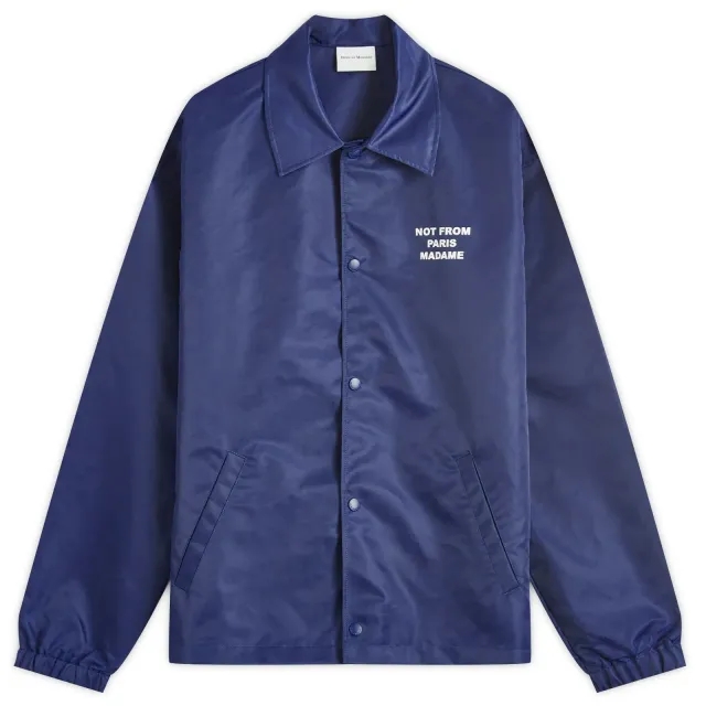 Drôle De Monsieur La Veste Slogan Men Overshirts Blue