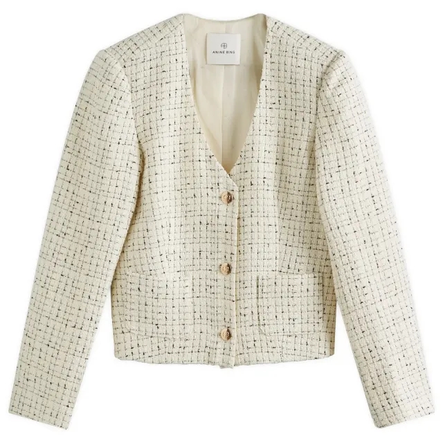 Anine Bing Women's Anitta Jacket White/Black