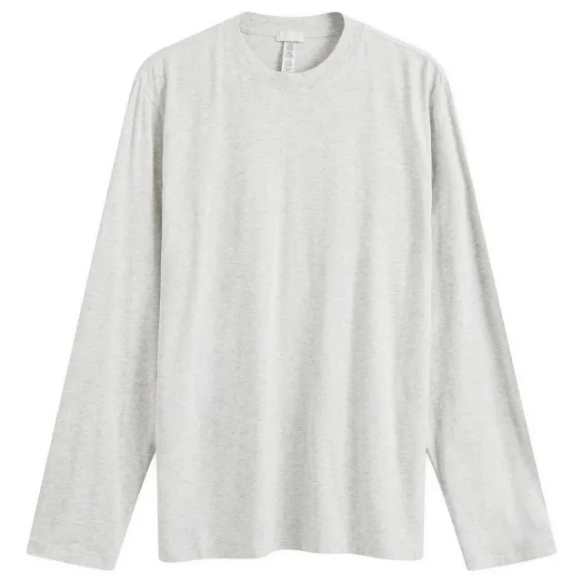 SKIMS Women's Boyfriend Long Sleeve T-Shirt Light Heather Grey