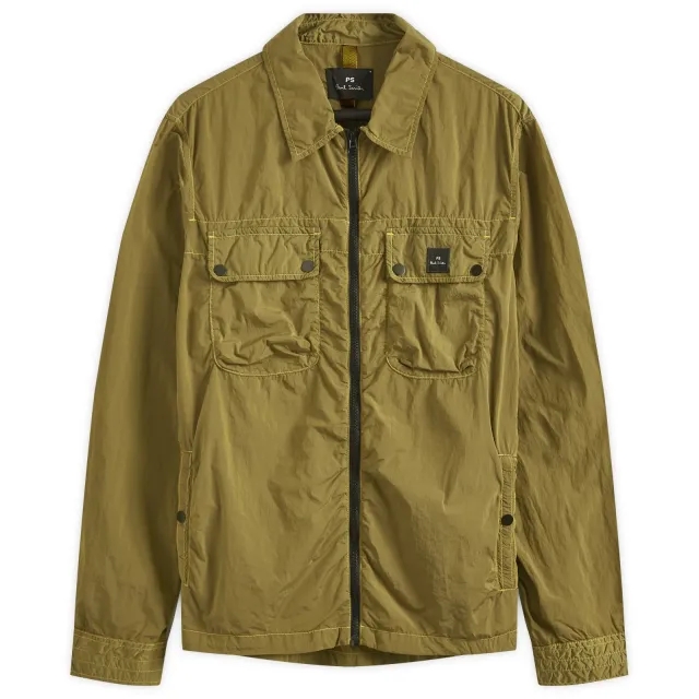 Paul Smith Men's Zip Front Nylon Jacket Green
