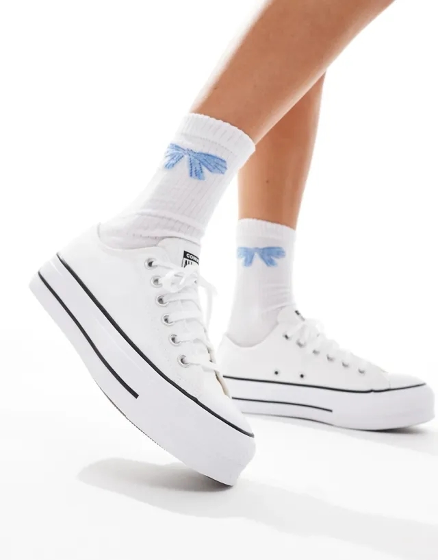 Converse Chuck Taylor All Star Lift Ox Wide Trainers In White