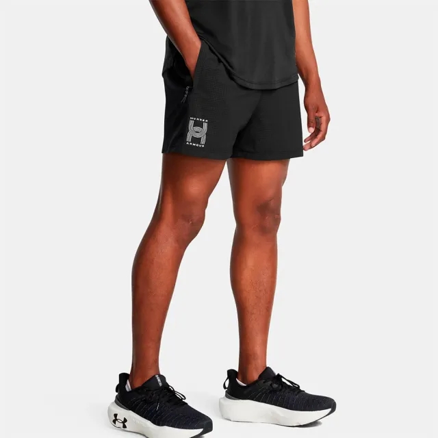 Men's  Under Armour  Launch Shorts Black / White / White XL