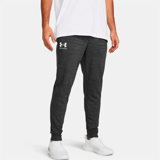 Men's  Under Armour  Rival Terry Joggers Castlerock Light Heather / Onyx White L