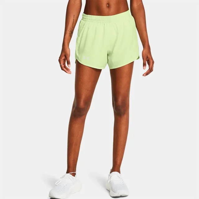 Women's  Under Armour  Fly-By 3 Shorts Retro Green / Retro Green / Reflective XS