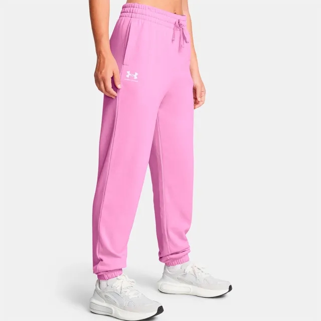 Women's  Under Armour  Rival Terry Joggers Stellar Pink / White L