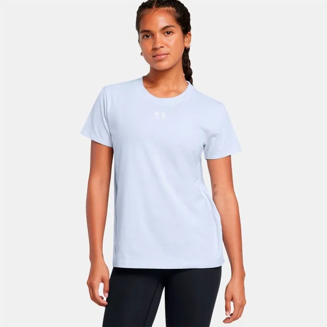 Women's  Under Armour  Rival Core Short Sleeve Nimbus Blue / White L