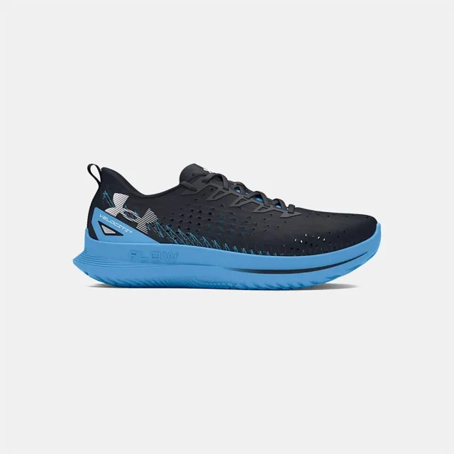 Men's  Under Armour  Velociti 4 Running Shoes Black / Horizon Blue / White 7