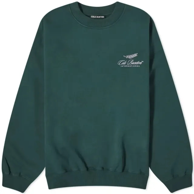 Cole Buxton Men's International Crew Sweat Forest Green